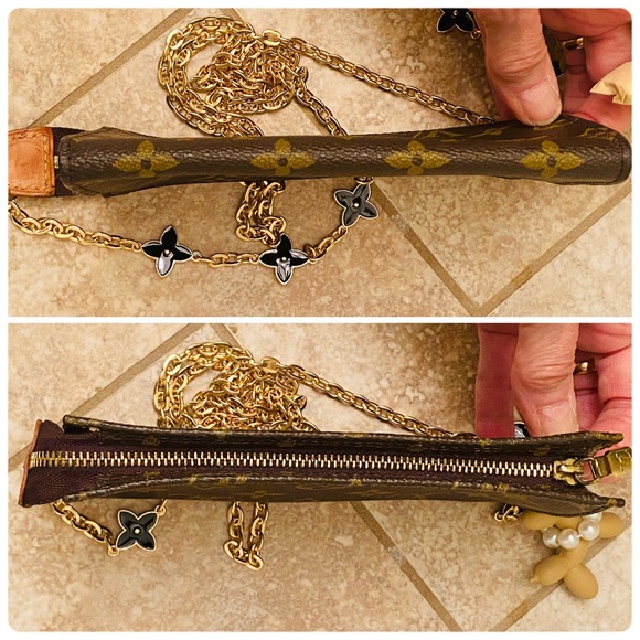 Authentic Louis Vuitton Bucket Pouch PM Monogram crossbody WOC - Picture 6 of 11